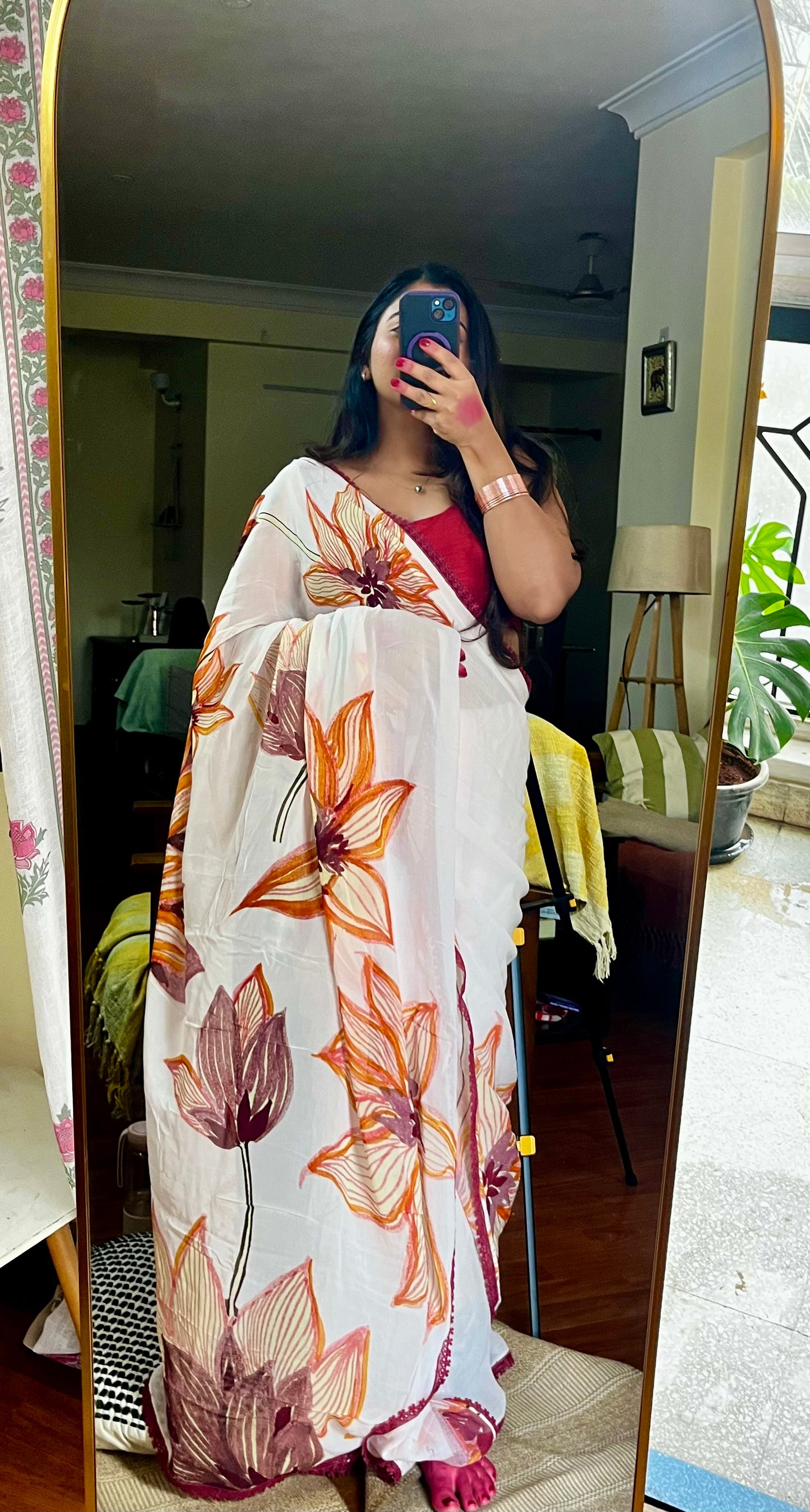 Sienna Bloom Pure Georgette Saree