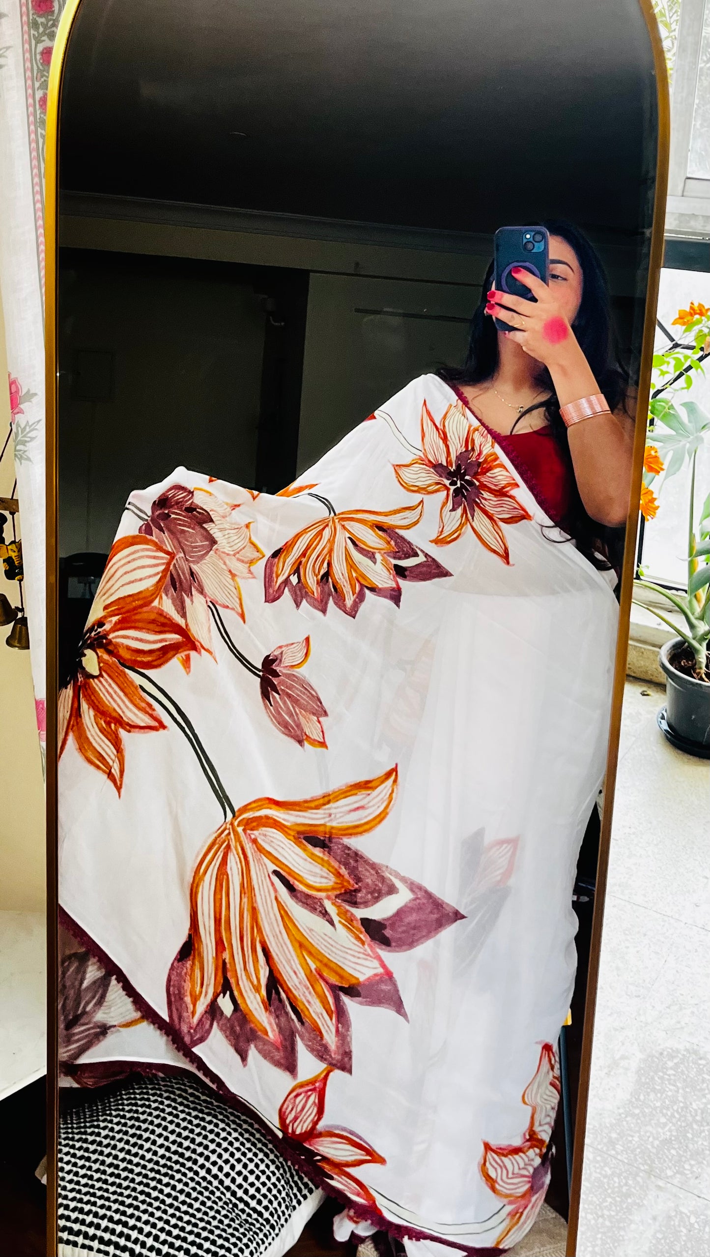 Sienna Bloom Pure Georgette Saree