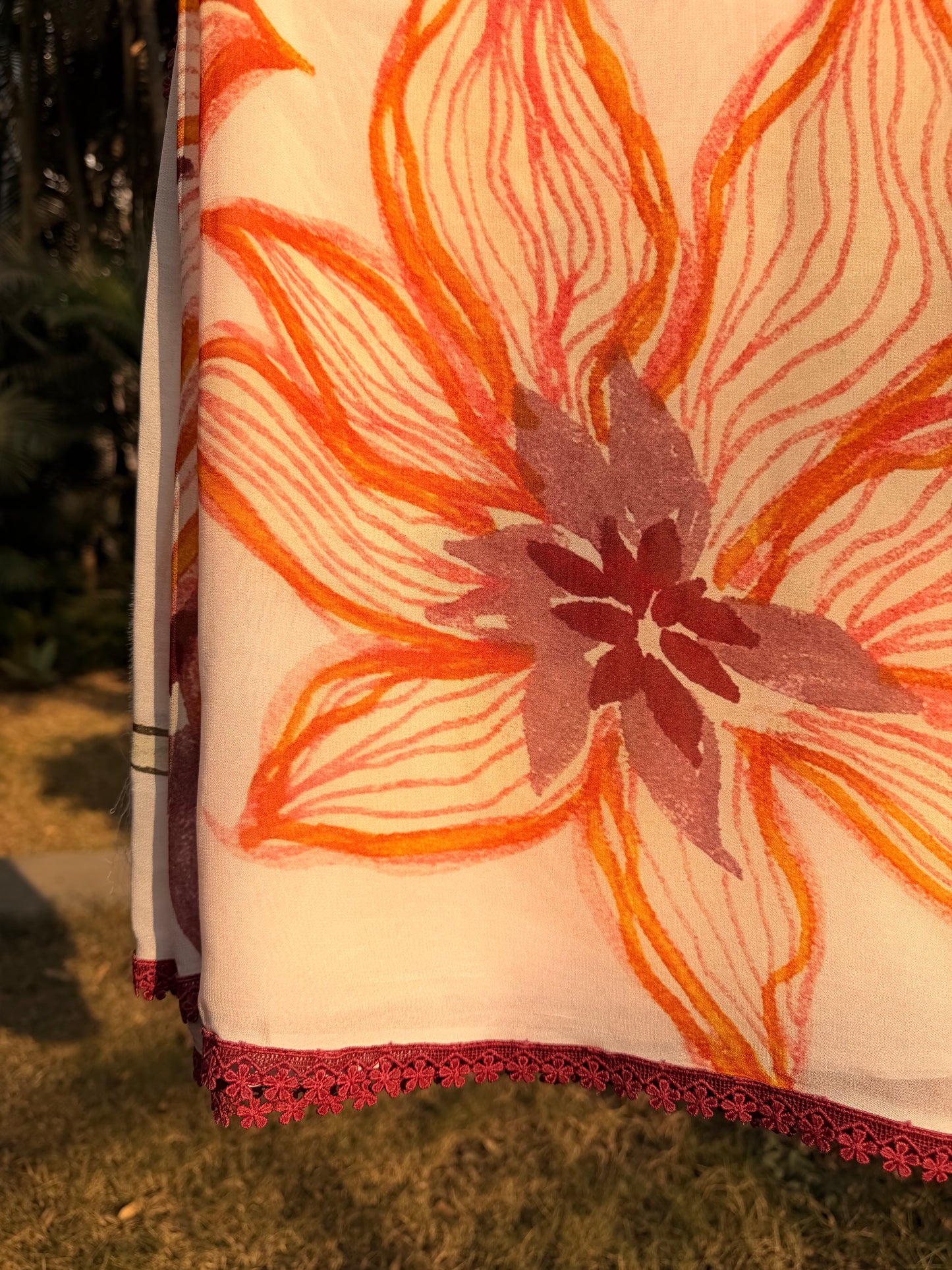 Sienna Bloom Pure Georgette Saree