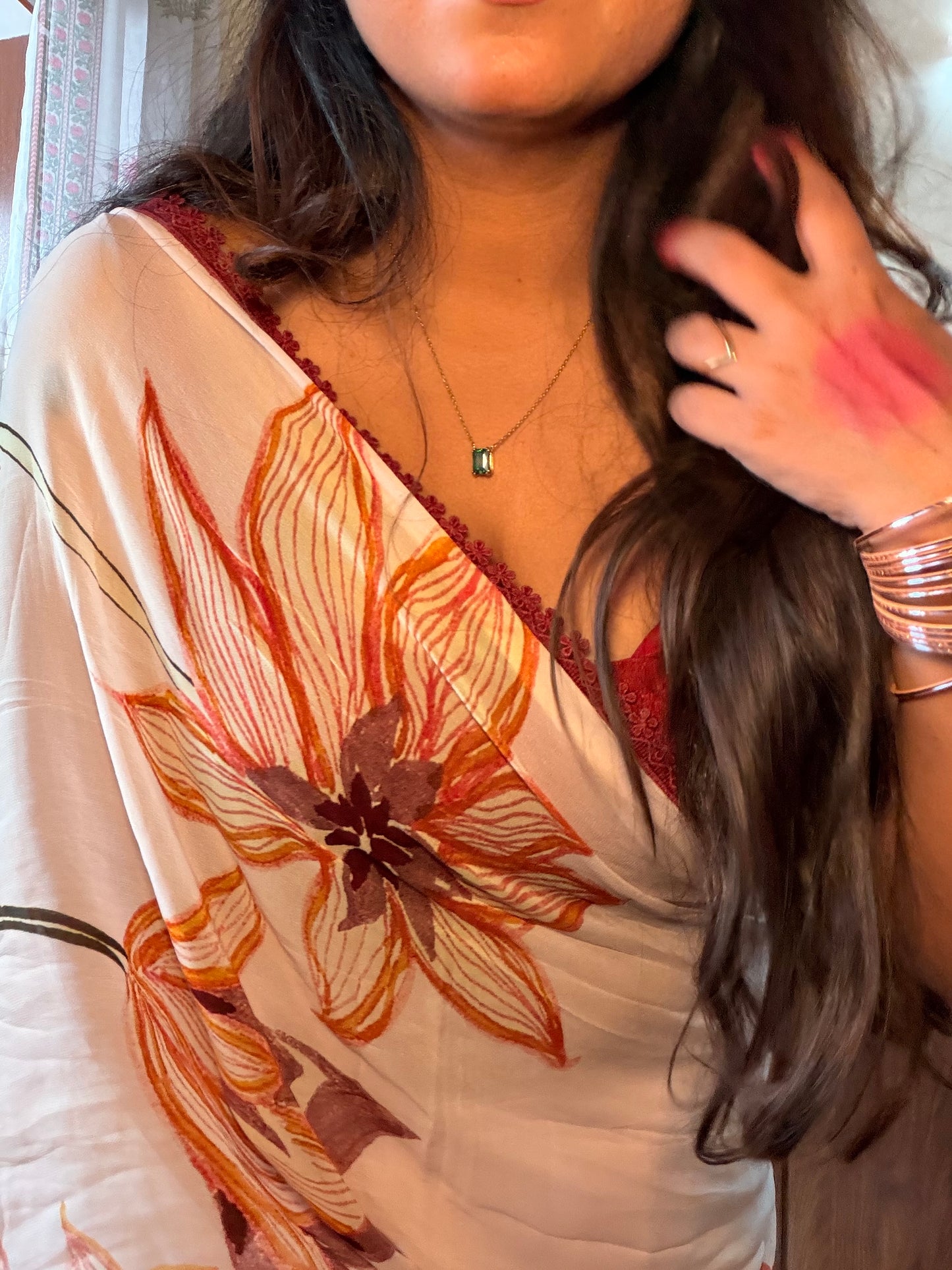 Sienna Bloom Pure Georgette Saree